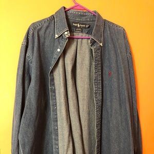 Blue jean Ralph Lauren Shirt